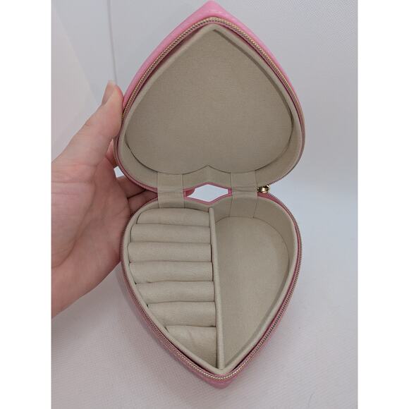 Kendra Scott Heart Jewelry Travel Zip Case in Pink in Excellent Condition - Picture 2 of 4